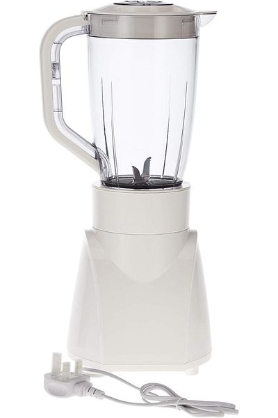 Black&Decker خلاط ٥٠٠ واط مع مطحنة ومفرمة، أبيض - Bx580-B5، مصنوع من البلاستيك