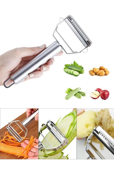 Rotanev Stainless Steel Julienne - Peeler, Vegetable Fruit Slicer, Peeler Potato