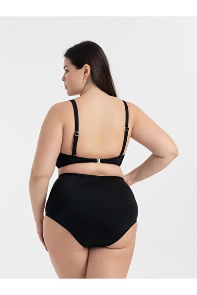 AQUAVİVA Aquaviva Women's Plus Size Black Snake Pattern Nadide Bikini Set