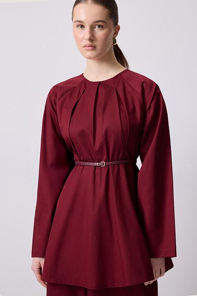 Touché Privé Belted Tunic Pants Suit