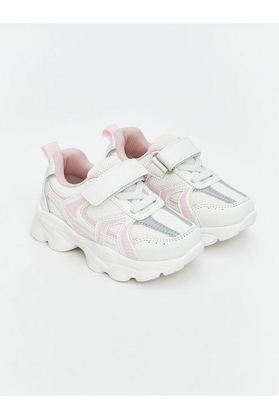 LC Waikiki Baby Girl's Sports Shoes with Laces and Velcro