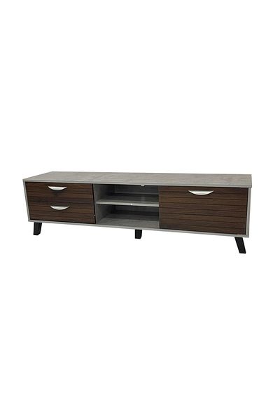 House One TV Table|Modern MDF TV Cabinet with Shelve and Drawers and Storage Capacity Suitable-40x160x45cm