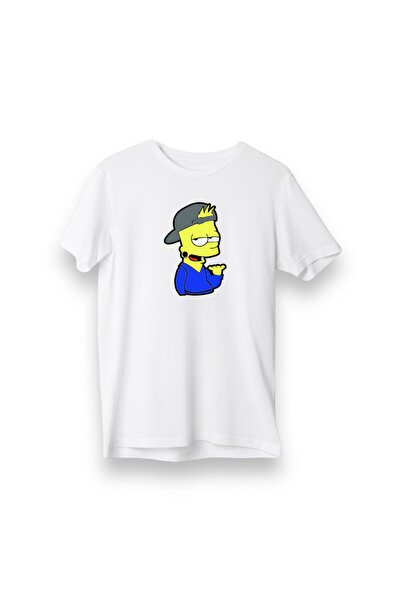 TARCENMODA تي شيرت بارت سيمبسون مطبوع عادي
