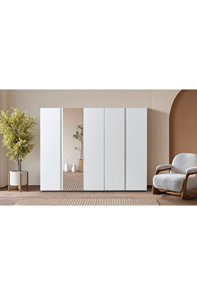 CaddeYıldız Monna 5 Kapılı Gardrop - Krem