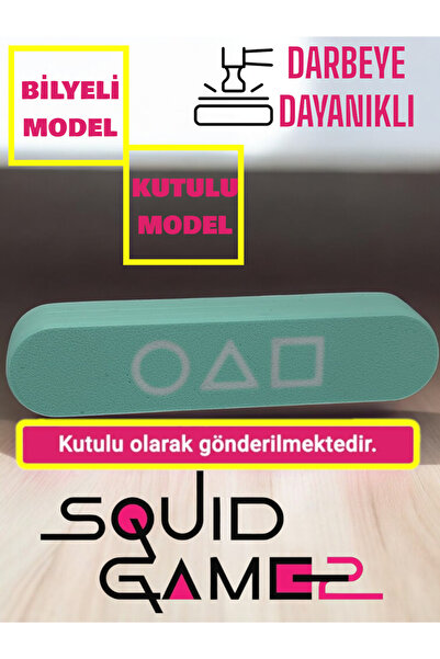 tekmation Kutulu-Bilyeli (Turkuaz Renk)  Squid Game Oyun 5 Taş Seti Renkli Taş Gonggi, Beş Taş, Kalamar Oyunu