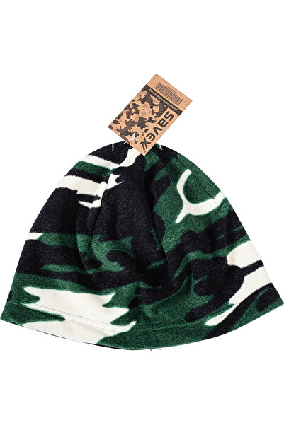 SAVEX Polar Beanie - Green Camouflage