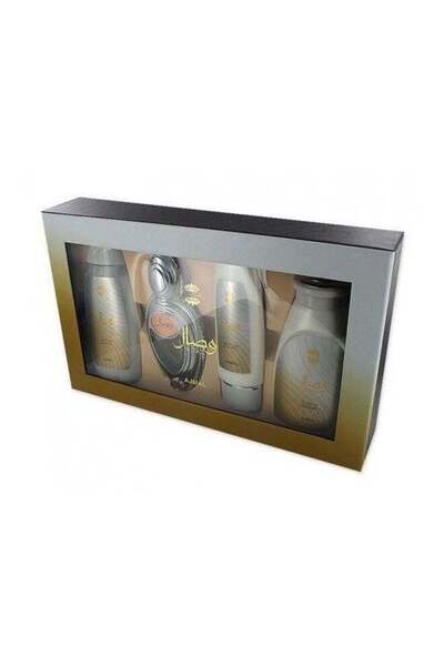 Ajmal Wisal Gift Set: EDP (50ml), Shower Gel (200ml), Body Lotion (100ml), Powder (200g)