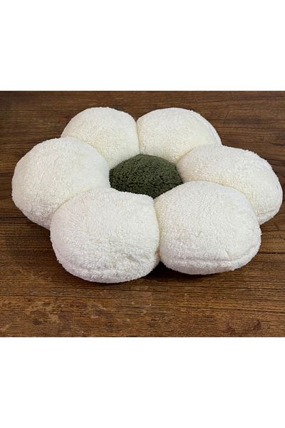 happyteks boutique pernă cu margarete pernă verde kaki