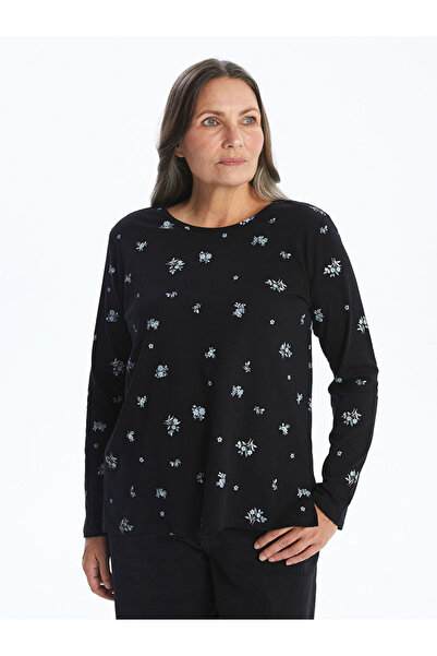 LC Waikiki RMZ GİYİM FARKIYA بلوزة نسائية بياقة روبا مزينة بالزهور