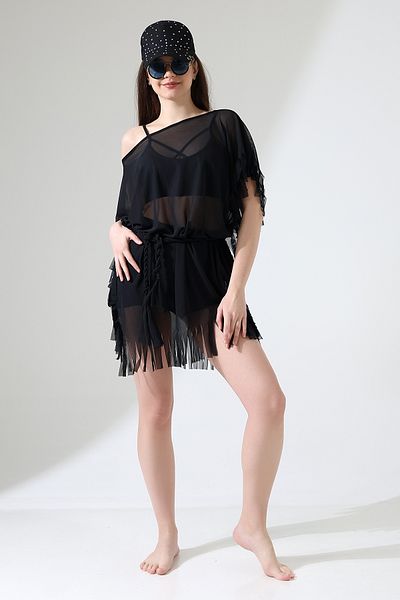 Esberin Tasseled Tulle Pareo