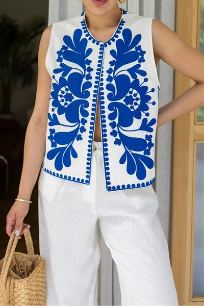 Suzi VESTĂ DE FEMEI BRODATĂ 100% BUMBAC 2736