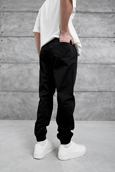 NOMARC Μαύρο παντελόνι Yp με ελαστικό πόδι