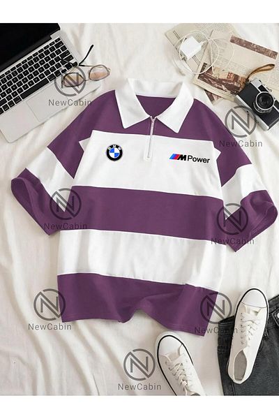 NewCabin Μπλουζάκι Polo με φερμουάρ από ύφασμα Vortex πολλαπλών τεμαχίων BMW New Season