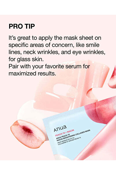ANUA Peach 70 Niacin Brightening Collagen Mask 1pc