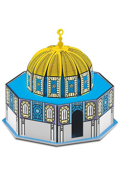 TOTTERİQ Masjid-I Aqsa 3D Wooden Puzzle Model (Paintable Paint Brush Set)