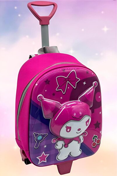 Uniquerrs 2-6 Yaş Anaokulu Kreş Pembe Kromi 5d Renkli Kabartmalı Çocuk Günlük Sırt Çantası ve Okul Çantası