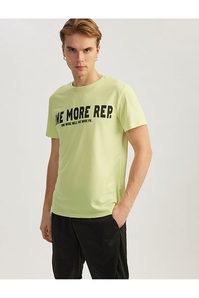 Koton Printed Short Sleeve Crew Neck Oversize Sports T-Shirt