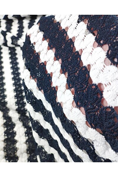 Kumaş Parça В'язане полотно синього та білого кольорів (ширина 180 см, довжин...