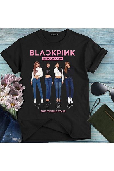 THİS GYOX Tricou supradimensionat cu mânecă scurtă cu imprimeu Blackpink