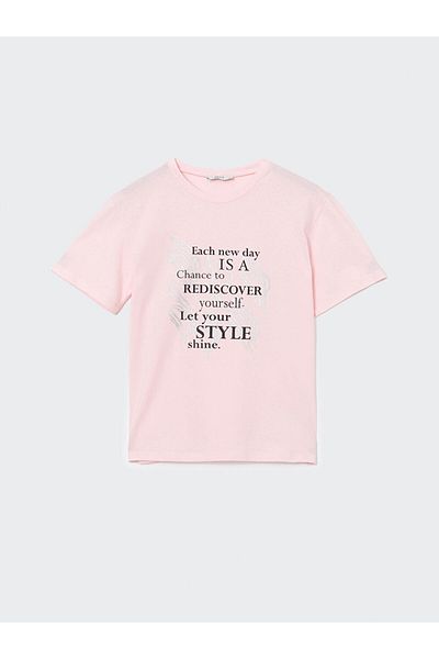 LC Waikiki Νέα σεζόν Crew Neck Printed Γυναικείο Tisort - S5KR10Z8