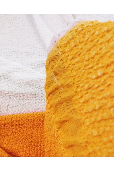 Kumaş Parça Jarrse σε πορτοκαλί χρώμα (Πλάτος 130 cm x Μήκος 125 cm)