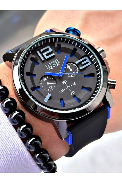 Tisaati Özel Seri Lüks Silikon Kordon Premium Spor Erkek Kol Saati-Bileklik H...