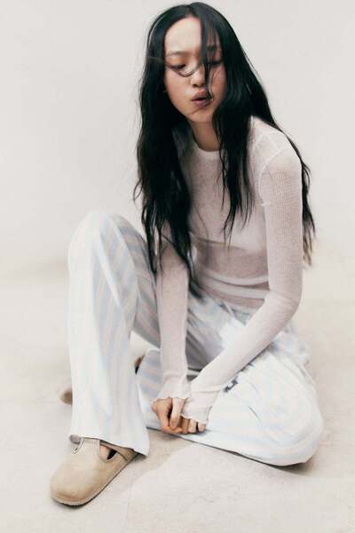 H&M Straight drawstring trousers