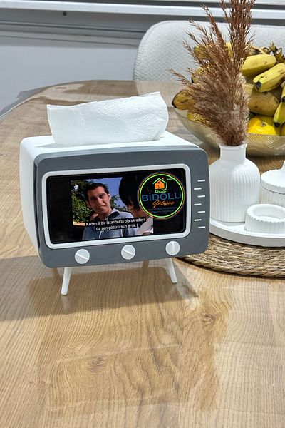 bluvex Tv Look Napkin Holder Phone Holder Napkin Holder Desktop Napkin Holder Decorative Napkin Holder Retro Napkin