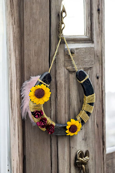 İNCİ sepette زينة حديقة على شكل حدوة حصان للحظ والحماية من العين الشريرة، ديك...