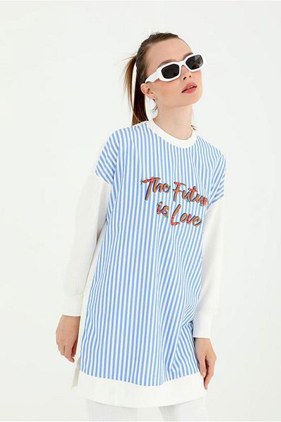 Moda Rosa 25Y4476 - Ecru - Front Poplin Sweat