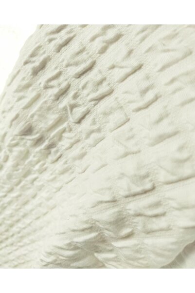 Kumaş Parça Екрю кольору рельєфне плетіння (Ширина 160 см x Довжина 200 см)