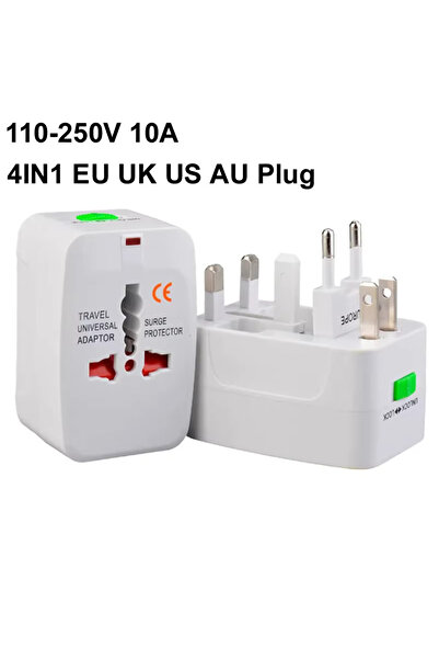 Derwell +150 Ülke Abd İngiltere Ab Dönüştürücü Uluslararası Fiş Adaptörü Dünya Seyahat AC Güç Şarj Adaptörü