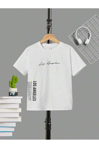 THİS GYOX Tricou pentru copii cu imprimeu față și lateral Los Angeles