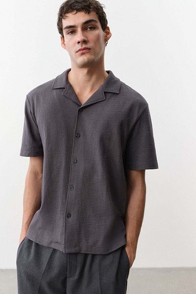 H&M Regular Fit Jersey Resort Shirt