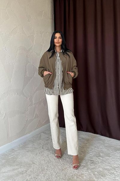 Simala Khaki Piece Bomber Jacket