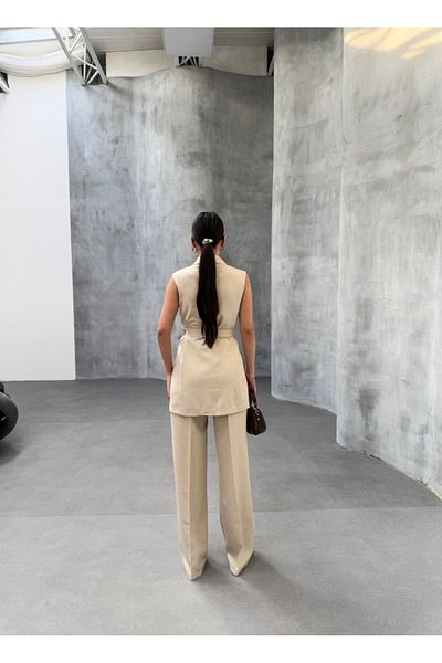 modaserdem Cura Vest Pants Two-Piece Set