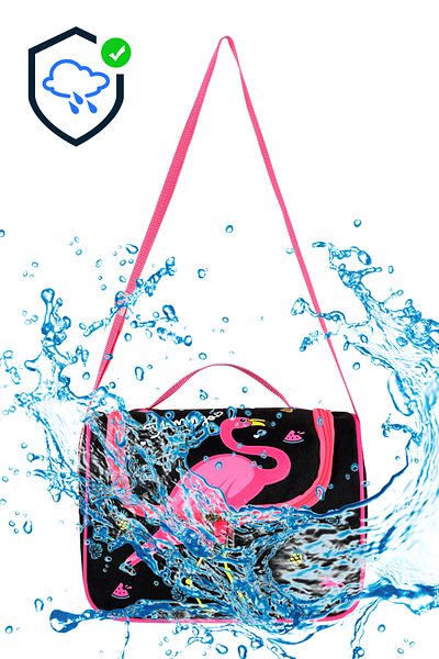 Roxy Licensed Black Flamingo Waterproof Thermal Insulated Lunch Box