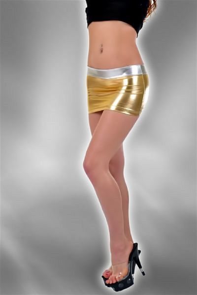 Marsilyan B 042321   Lame Mini Skirt