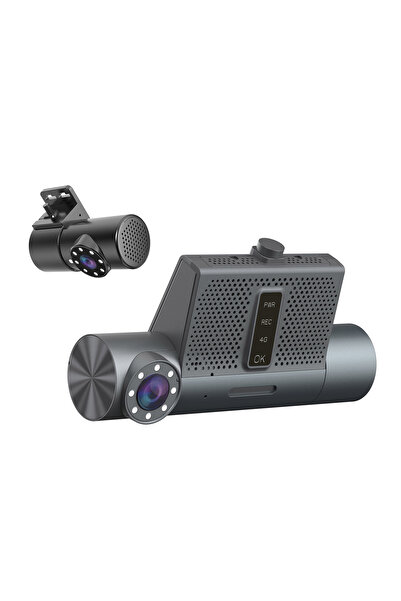 ercTEC K3 Araç Kamerası, Panik Butonlu, 4G Uzaktan İzleme, Gps Takip, Sim Kar...