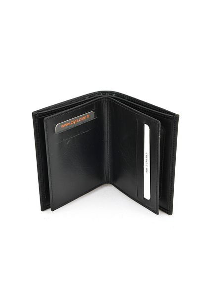 Ziya Men's Genuine Leather Wallet, Black