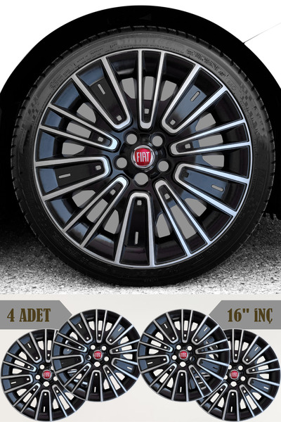 PackGar Fiat Egea Urban Egea Cross 16'' İnç Jant Kapağı 4 ADET (Sadece Urban ...