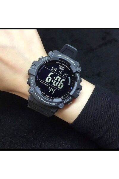 Casio Casio Men's Digital Rubber Strap Watch Ae-1500Wh-8Bvdf