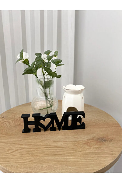 HOME Text Decorative Trinket - 22x6 cm, 3D Printed Desktop Decor, Minimalist and Stylish Design