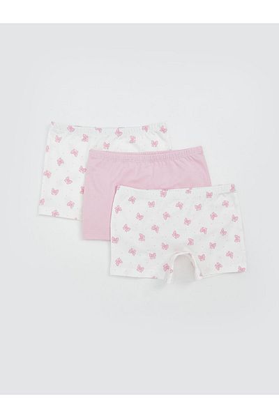 LC Waikiki New Season Bow Printed Girl's Boxer Set of 3 - S5O476Z4