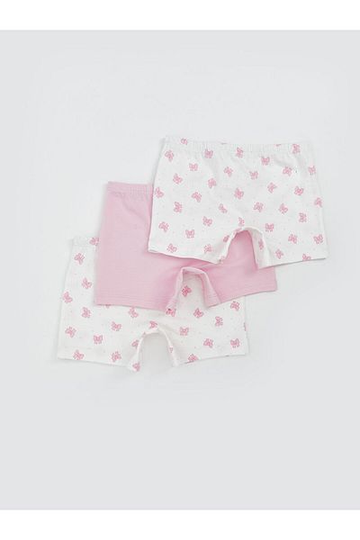 LC Waikiki New Season Bow Printed Girl's Boxer Set of 3 - S5O476Z4