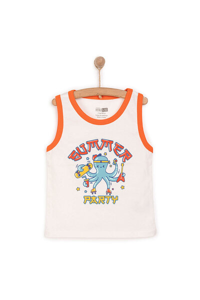 ebebek Hello Baby HelloBaby Basic Erkek Ahtapot Baskılı Atlet Tshirt Erkek Bebek