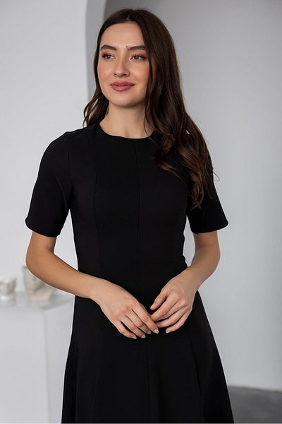 Masspera Short Sleeve Long Flared Dress