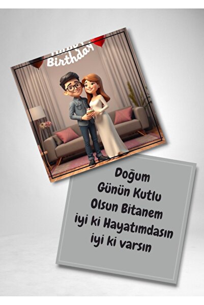 design z by zaggo Sevgiliye Doğum Günü Mesajı Hediye Kartları Rengarenk Motto...