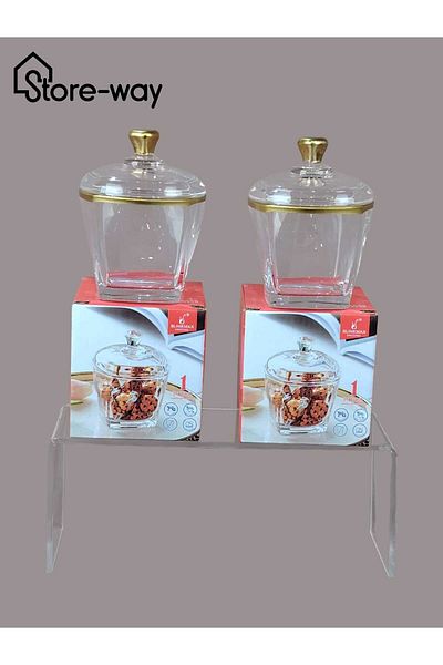 Storeway 2 وعاء زجاجي للسكر