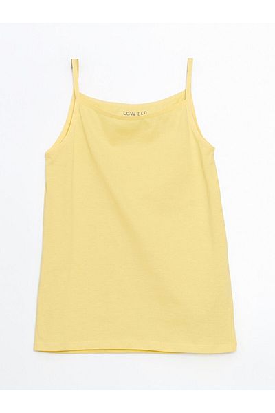 LC Waikiki New Season Square Collar Girl's Undershirt - S5Gr07Z4